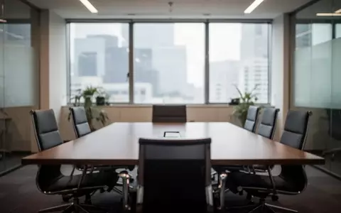 Ein moderner, unbesetzter Konferenzraum in einem Bürogebäude bei natürlichem Lichteinfall. - Foto: über boerse-global.de