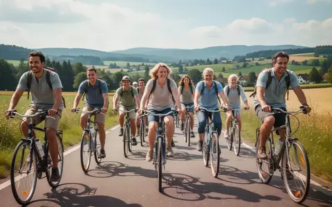 Eine Gruppe von Menschen radelt gemeinsam auf einer Landstraße, um auf das Thema psychische Gesundheit aufmerksam zu machen. - Foto: über boerse-global.de