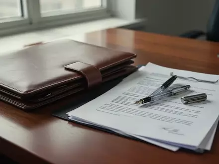 Ein hochwertiges Dokument und ein Füllfederhalter auf einem Schreibtisch in einem hellen Büro. - Foto: über boerse-global.de