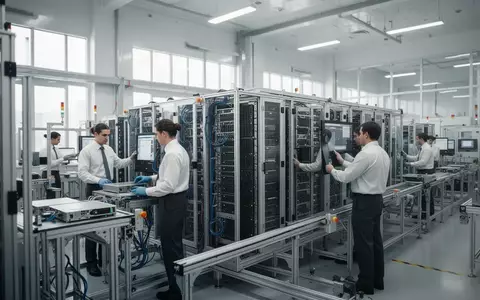Moderne Fertigungshalle für KI-Server in einem neuen Industriestandort von Apple in den USA. - Foto: über boerse-global.de
