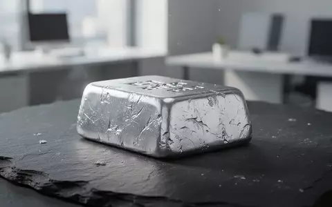 Ein glänzender Platinbarren auf einer dunklen Schieferplatte bei natürlichem Licht. - Foto: über boerse-global.de