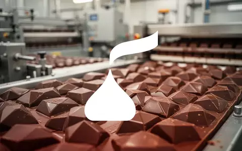Abstrakte Darstellung einer modernen Schokoladenproduktion mit weicher Beleuchtung und industrieller Ästhetik. - Foto: über boerse-global.de
