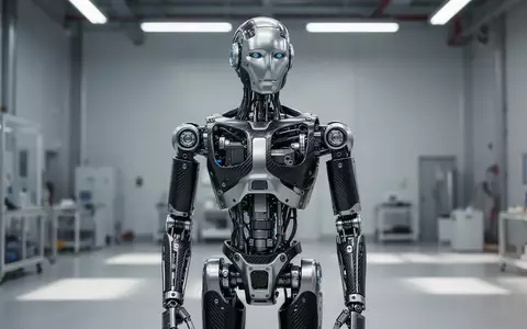 Ein moderner, hoch entwickelter humanoider Roboter in einem minimalistischen Industrielabor. - Foto: über boerse-global.de