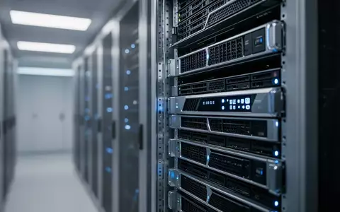 Moderne Server-Infrastruktur in einem Rechenzentrum mit blauer Beleuchtung. - Foto: über boerse-global.de