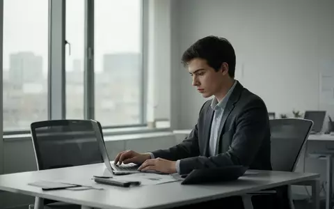 Junger Angestellter in einem modernen Büro, der konzentriert an seinem Schreibtisch arbeitet und eine professionelle Distanz wahrt. - Foto: über boerse-global.de