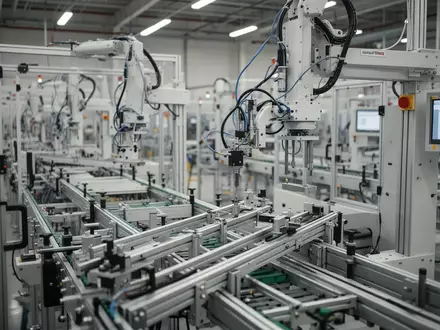 Moderne Produktionsanlage in einer US-amerikanischen Fabrik mit automatisierten Fertigungsstraßen. - Foto: über boerse-global.de