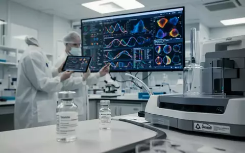 Medizinische Fachkraft analysiert genetische Daten an einem Laborbildschirm zur Vorbereitung einer personalisierten Therapie. - Foto: über boerse-global.de