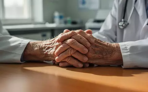 Nachdenkliche Hände einer älteren Person auf einem Holztisch in einer hellen, ruhigen Umgebung. - Foto: über boerse-global.de