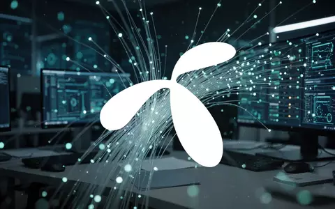 Abstrakte Darstellung digitaler Netzwerkstrukturen und Glasfaserverbindungen in einer professionellen Büroumgebung. - Foto: über boerse-global.de