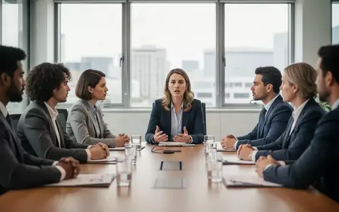 Eine Gruppe von Mitarbeitern in einer Besprechung in einem modernen Büro, die über Mitbestimmung diskutieren. - Foto: über boerse-global.de