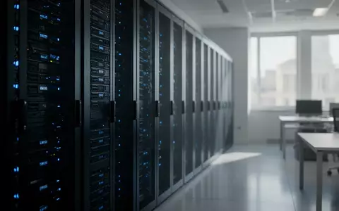 Moderne Serverräume einer öffentlichen Verwaltung, in denen die IT-Infrastruktur aufgrund einer Sicherheitsmaßnahme ruht. - Foto: über boerse-global.de