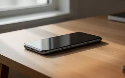 Ein modernes Smartphone liegt auf einem minimalistischen Schreibtisch bei natürlichem Tageslicht. - Foto: über boerse-global.de