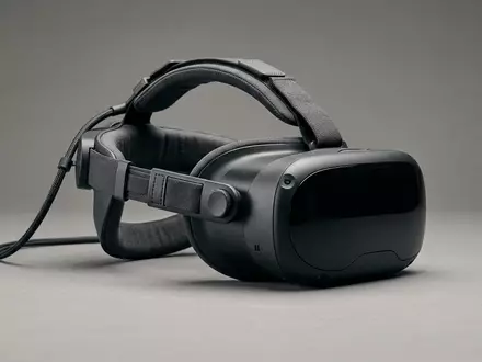 Fotorealistische Studioaufnahme von VR-Headset zum Thema Pimax Crystal Super VR-Headset, klare Lichtfuehrung - Foto: THN