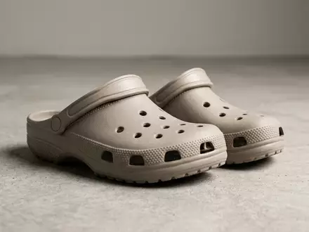 Fotorealistische Studioaufnahme von Badeclogs zum Thema Crocs Damen Classic Clog, klare Lichtfuehrung - Foto: THN