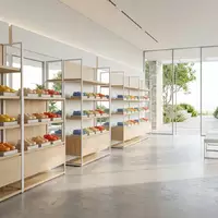 Architektur-Render im Schuhladen mit Badeclogs zum Thema Crocs Damen Classic Clog, neutrales Tageslicht - Foto: THN