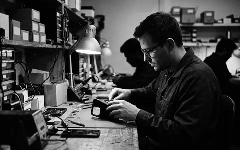 Schwarzweiss-Reportage mit Handyhuelle zum Thema Apple Silikon Case MagSafe, hoher Kontrast, sachlich dargestellt - Foto: THN