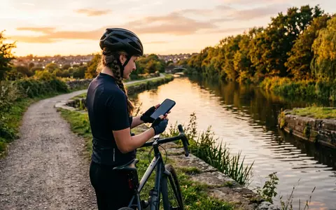 Fotorealistische Aufnahme von Handyhuelle am Kanal zum Thema Apple Silikon Case MagSafe, warmes Abendlicht - Foto: THN