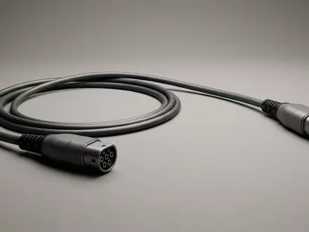 Fotorealistische Studioaufnahme von Ladekabel zum Thema Apple USB-C Ladekabel 2m, klare Lichtfuehrung - Foto: THN