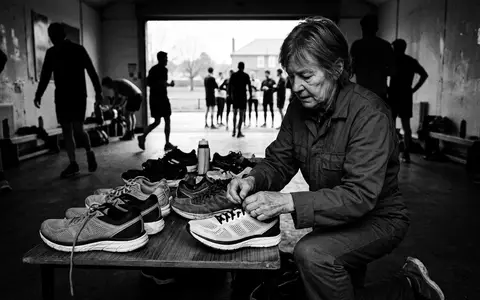 Schwarzweiss-Reportage mit Laufschuh zum Thema Brooks Ghost 16 Laufschuh, hoher Kontrast, sachlich dargestellt - Foto: THN