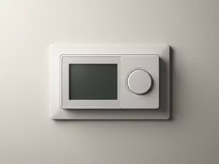 Fotorealistische Studioaufnahme von Heizungsthermostat zum Thema Viessmann Vitodens 200-W Smart, klare Lichtfuehrung - Foto: THN
