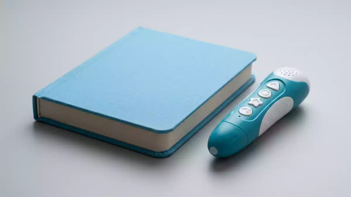 Fotorealistische Studioansicht von Lernstift-Set in neutraler Produktdarstellung