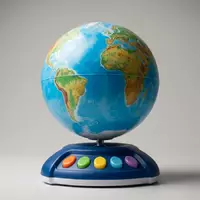 Fotorealistische Studioaufnahme von Lernglobus zum Thema Ravensburger tiptoi Globus interaktiv, klare Lichtfuehrung - Foto: THN