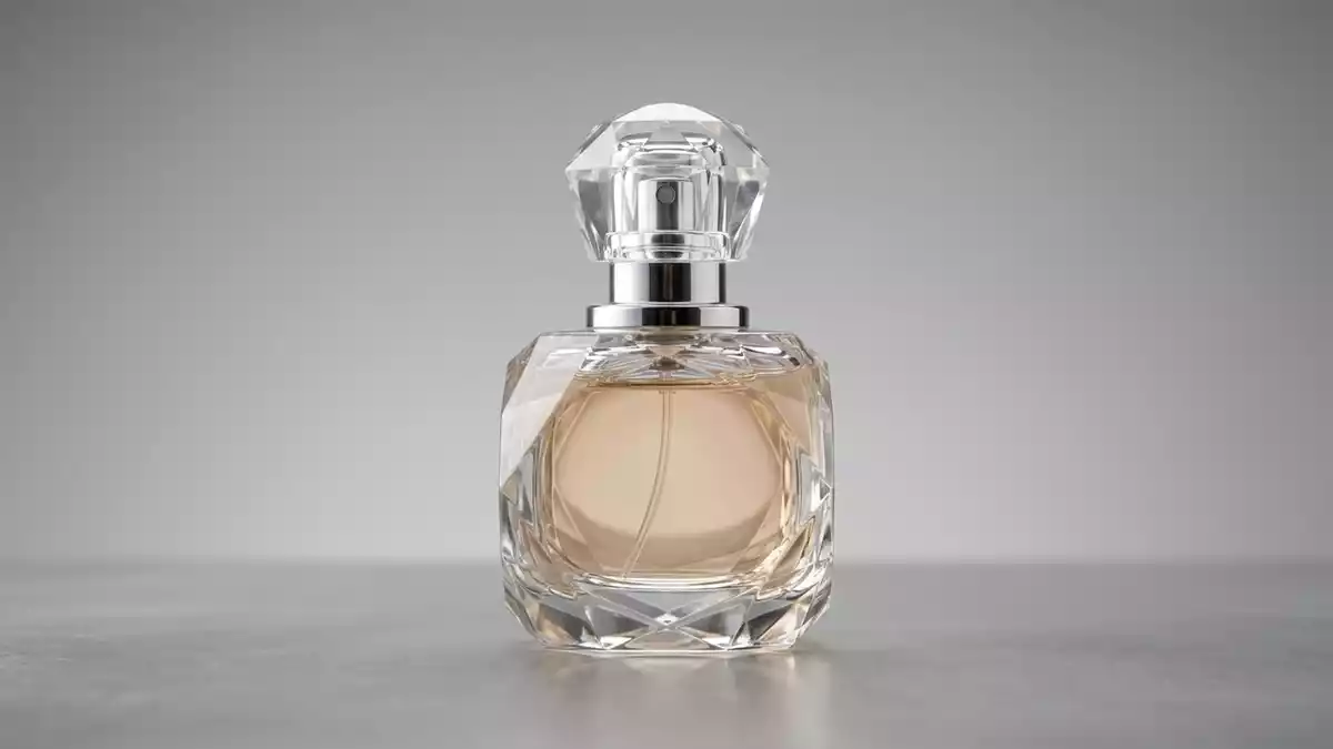Fotorealistische Studioansicht von Eau de Toilette in neutraler Produktdarstellung