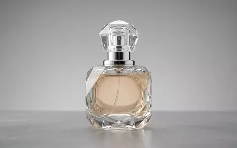 Fotorealistische Studioaufnahme von Eau de Toilette zum Thema Versace Bright Crystal EdT, klare Lichtfuehrung - Foto: THN