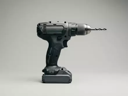Fotorealistische Studioaufnahme von Akku-Bohrschrauber zum Thema Metabo BS 18 LT, klare Lichtfuehrung - Foto: THN