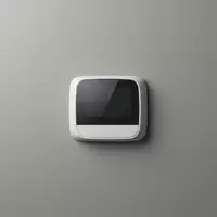 Fotorealistische Studioaufnahme von Heizkoerperthermostat zum Thema Emerson Sensi Touch 2, klare Lichtfuehrung - Foto: THN