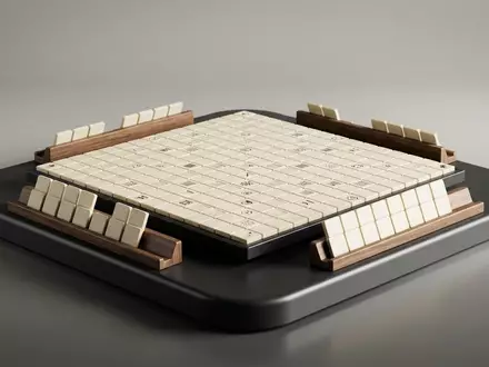 Fotorealistische Studioaufnahme von Brettspiel zum Thema Scrabble Deluxe, klare Lichtfuehrung, sachlich dargestellt - Foto: THN