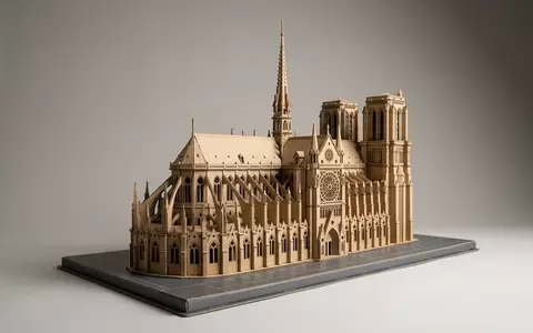Fotorealistische Studioaufnahme von 3D Puzzle zum Thema KOSMOS 3D-Puzzle Eiffelturm, klare Lichtfuehrung - Foto: THN