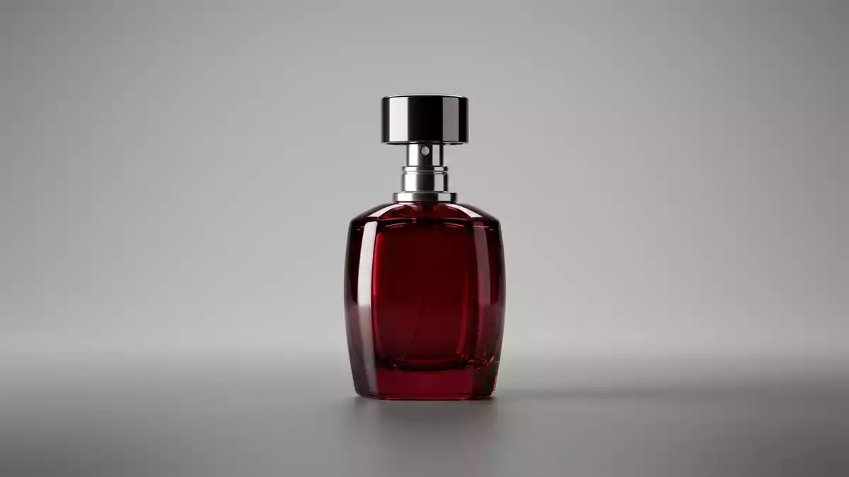 Fotorealistische Studioansicht von Eau de Toilette in neutraler Produktdarstellung
