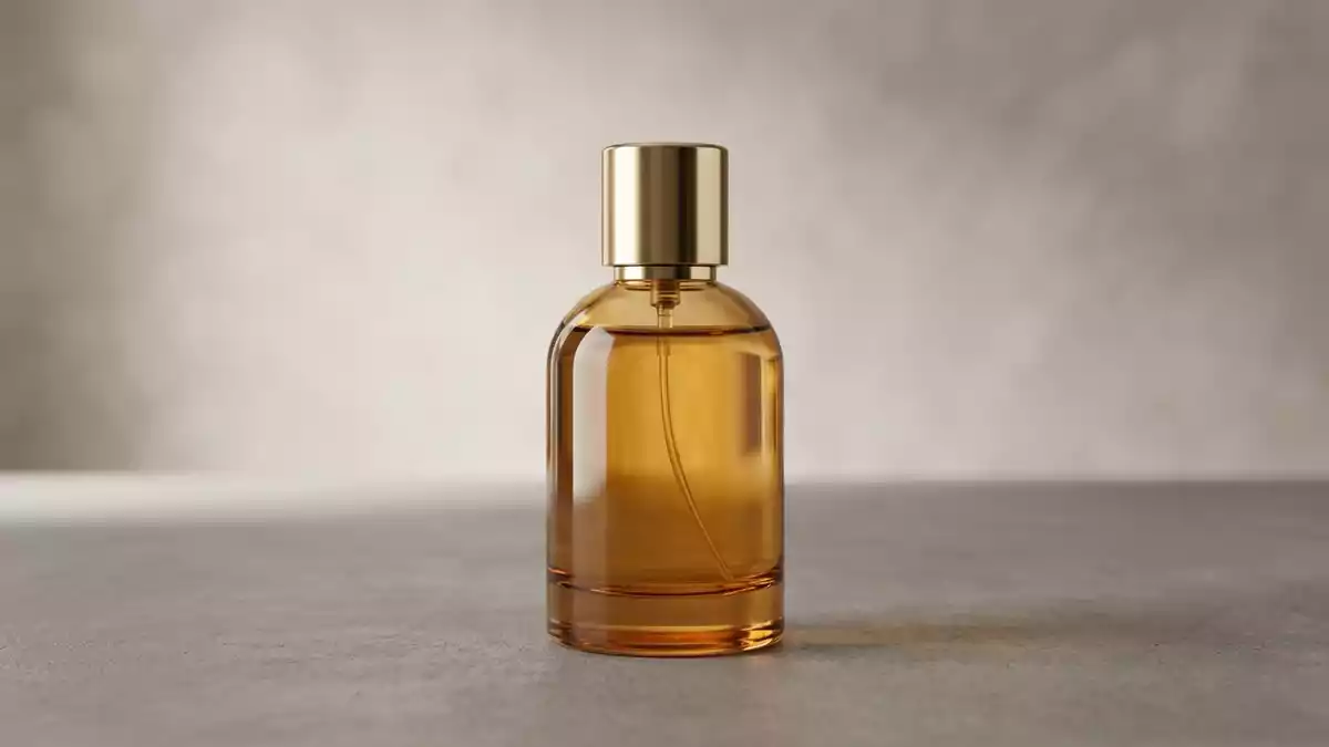 Fotorealistische Studioansicht von Eau de Toilette in neutraler Produktdarstellung