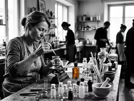 Schwarzweiss-Reportage mit Eau de Toilette zum Thema Jil Sander Sun EdT, hoher Kontrast - Foto: THN