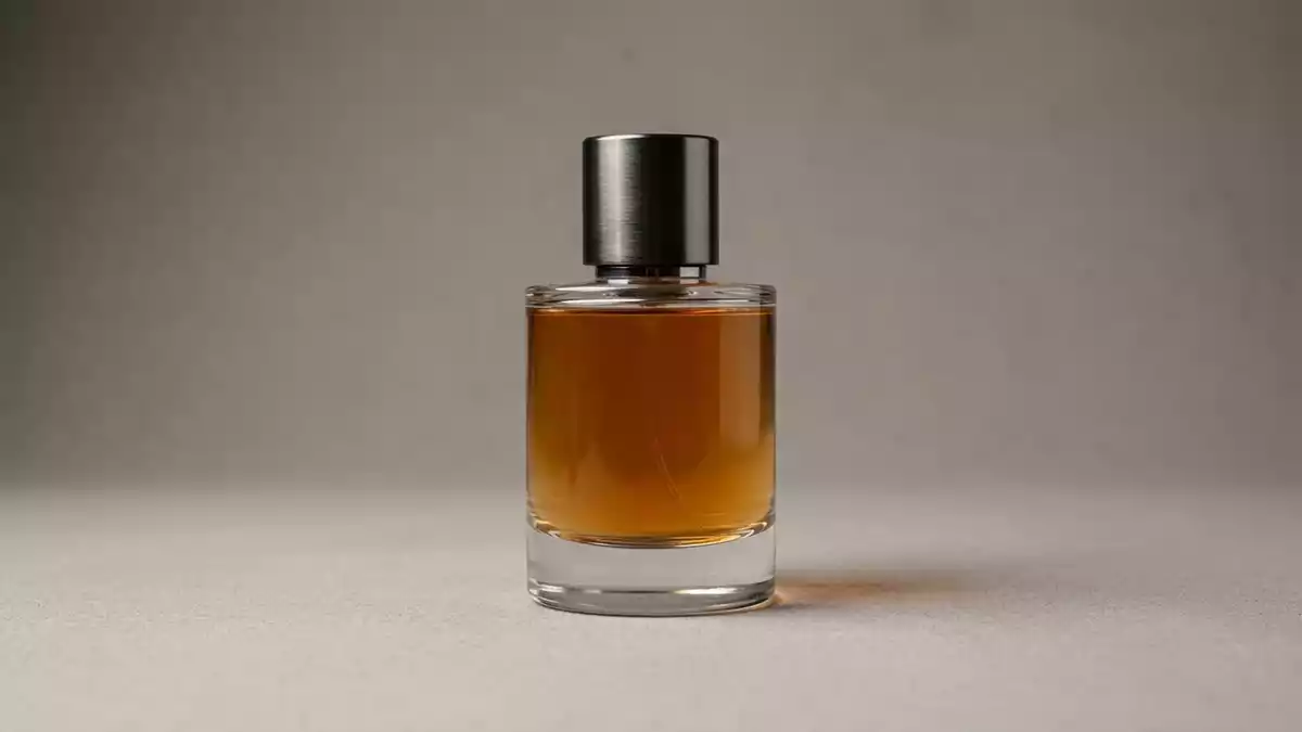 Fotorealistische Studioansicht von Eau de Toilette in neutraler Produktdarstellung