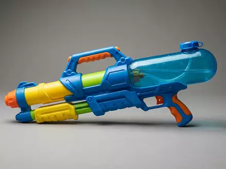 Fotorealistische Studioaufnahme von Wasserpistole zum Thema X-Shot Kinder Hydro Hurricane, klare Lichtfuehrung - Foto: THN