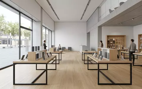 Architektur-Render im Elektronikfachgeschaeft mit Powerbank zum Thema Anker PowerCore 26800 mAh, neutrales Tageslicht - Foto: THN