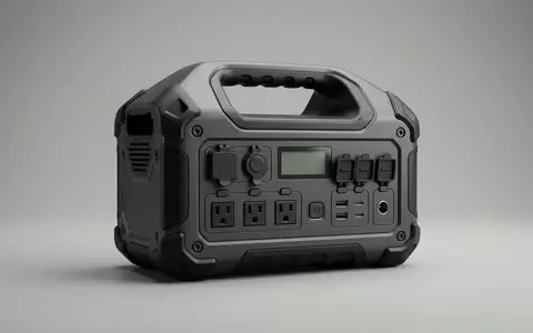 Fotorealistische Studioaufnahme von Tragbare Powerstation zum Thema Anker SOLIX C800 Powerstation, klare Lichtfuehrung - Foto: THN