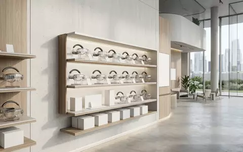 Architektur-Render im Technikshowroom mit Datenbrille zum Thema Microsoft HoloLens 2 AR-Headset, neutrales Tageslicht - Foto: THN