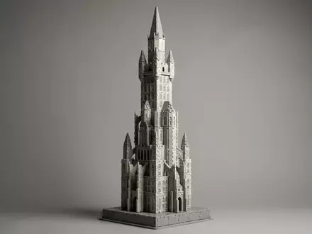 Fotorealistische Studioaufnahme von 3D-Puzzle zum Thema Ravensburger 3D Puzzle Empire, klare Lichtfuehrung - Foto: THN