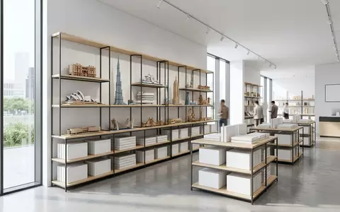Architektur-Render im Hobbygeschaeft mit 3D-Puzzle zum Thema Ravensburger 3D Puzzle Empire, neutrales Tageslicht - Foto: THN