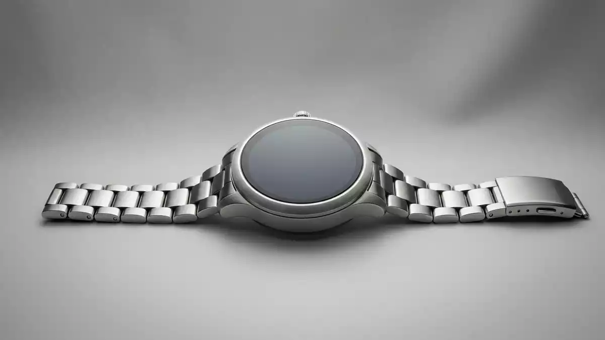 Fotorealistische Studioansicht von Smartwatch in neutraler Produktdarstellung, neutral