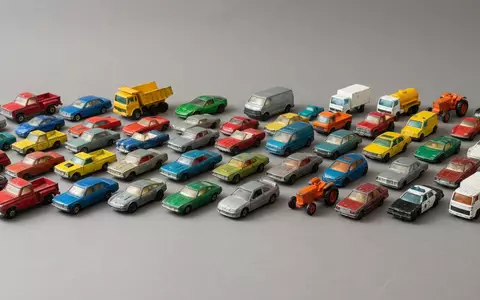 Fotorealistische Studioaufnahme von Spielzeugfahrzeuge zum Thema Hot Wheels 50-Car-Pack Fahrzeuge-Set, klare Lichtfuehrung - Foto: THN