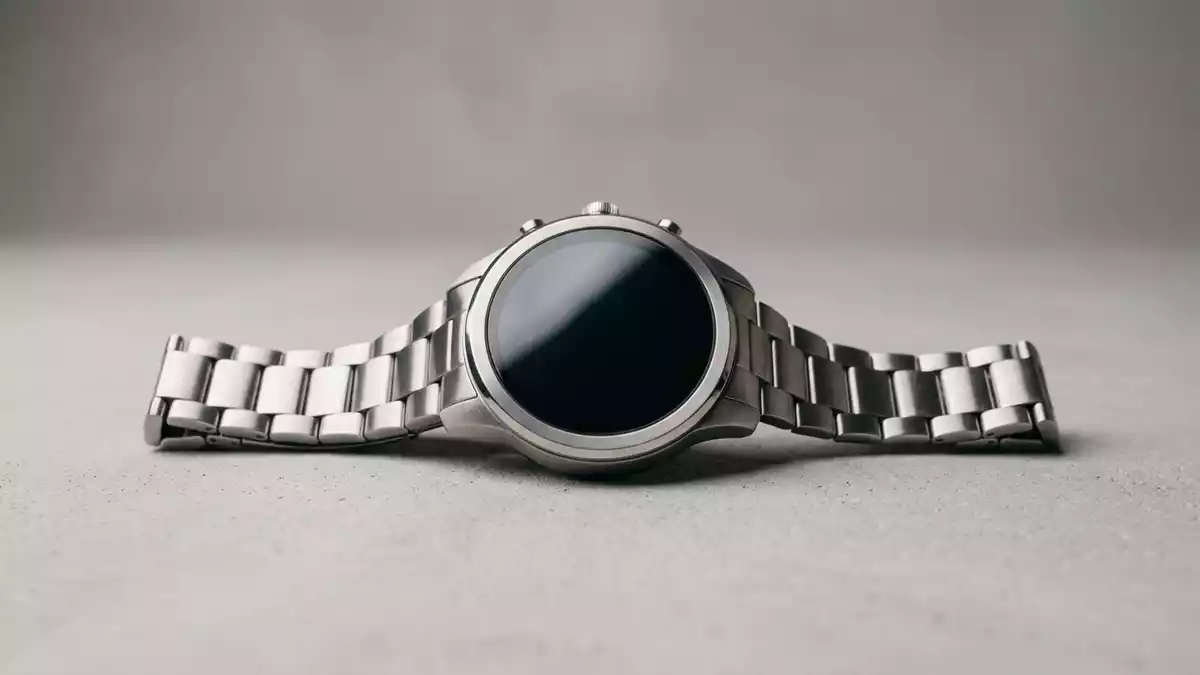 Fotorealistische Studioansicht von Smartwatch in neutraler Produktdarstellung, neutral