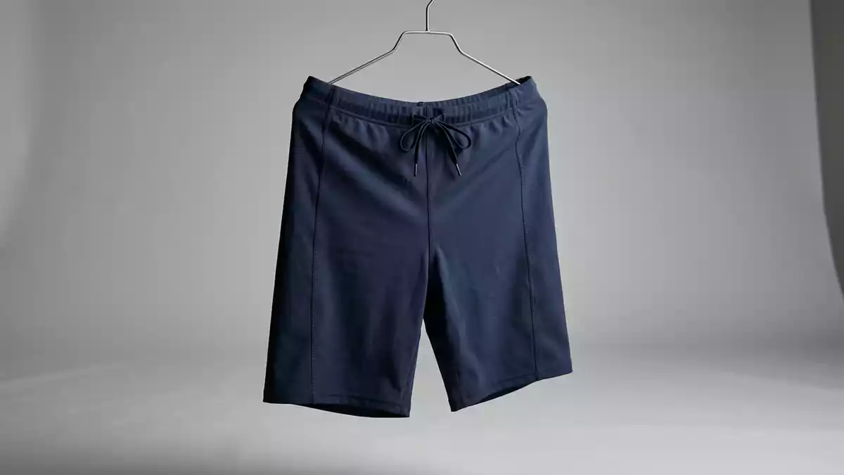 Fotorealistische Studioansicht von Jammer-Badehose in neutraler Produktdarstellung