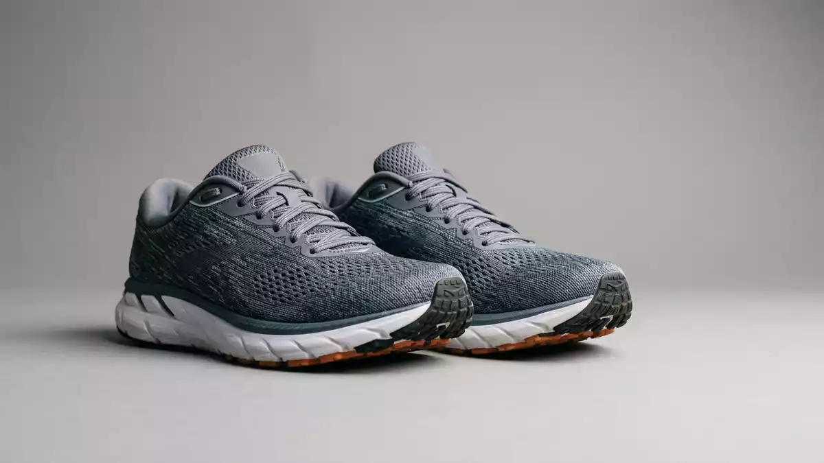 Fotorealistische Studioansicht von Laufschuhe in neutraler Produktdarstellung, neutral