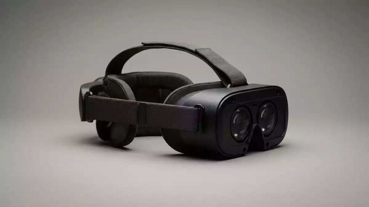Fotorealistische Studioansicht von Datenbrille in neutraler Produktdarstellung