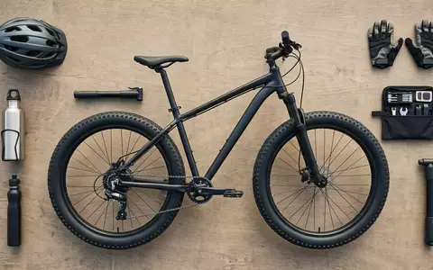 Flatlay-Arrangement rund um Mountainbike zum Thema LSBIKE 26 Zoll Mountainbike, weiches Oberlicht - Foto: THN
