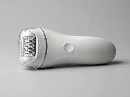 Fotorealistische Studioaufnahme von Epilierer zum Thema Rowenta EP9620 Epil Soft, klare Lichtfuehrung - Foto: THN